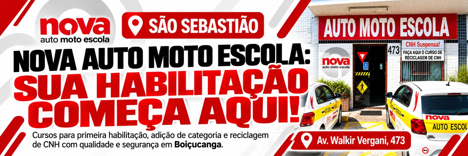 Nova Auto Moto Escola em Boiçucanga: sua habilitação começa aqui
