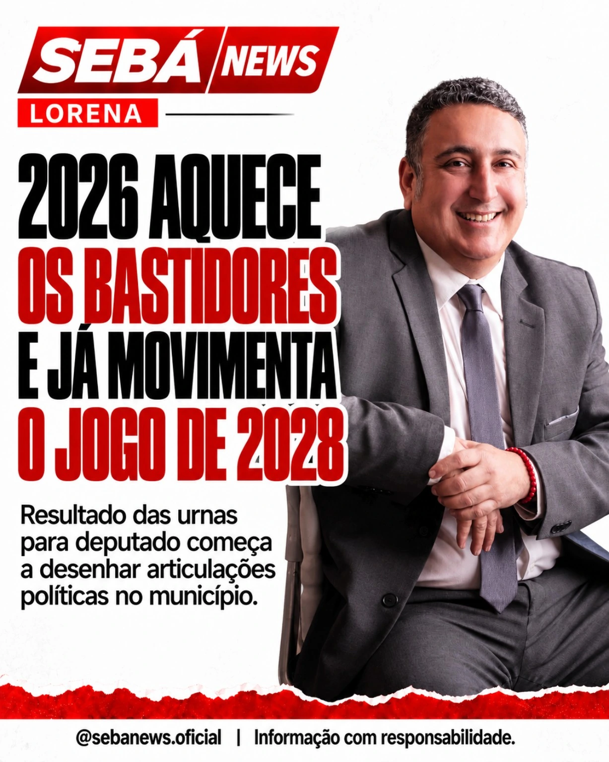 Votação de 2026 começa a movimentar bastidores para a disputa municipal de 2028 em Lorena
